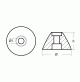 Side Power Sleipner - Series Propeller anode - Zinc - SP30,SE30,SP40,SE40 - Dia.26 H.15 - original part number: 31180 - 01054 - Tecnoseal